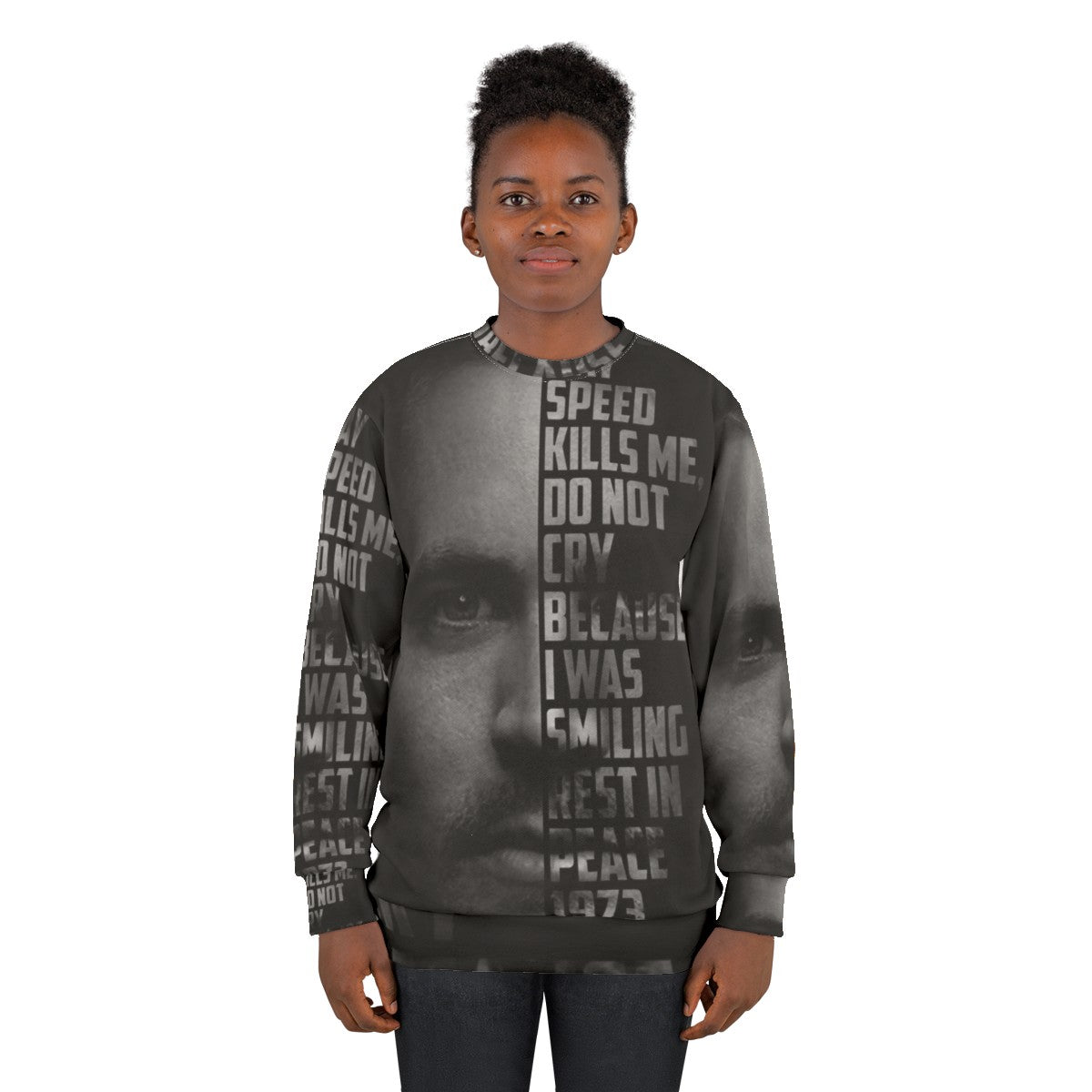 Paul Walker Text Portrait Sweatshirt - women