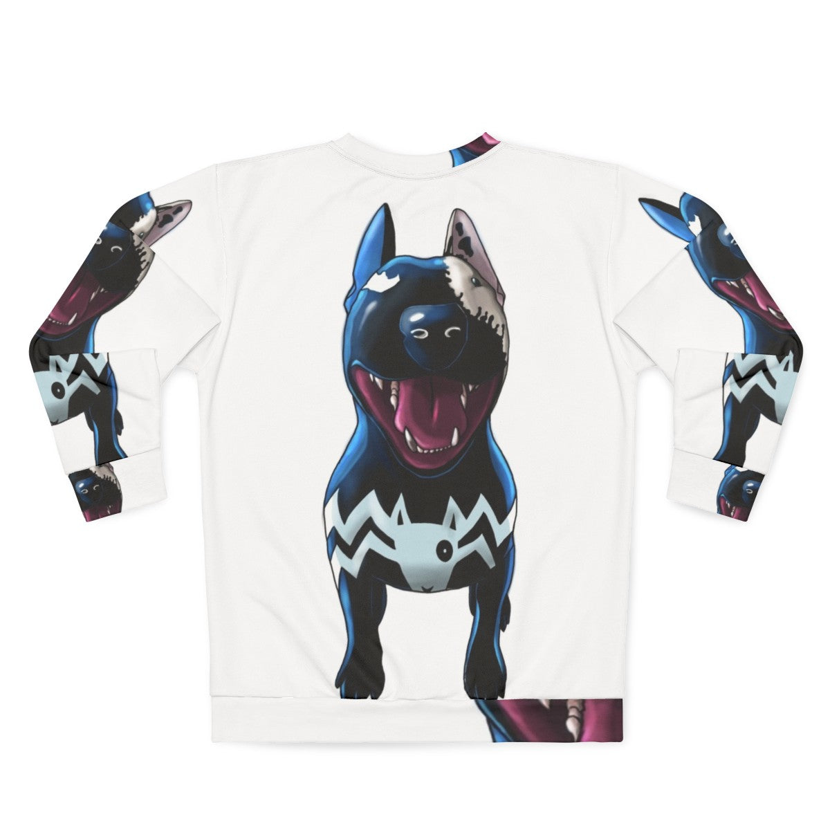 Superhero Supervillain Bullterrier Graphic Sweatshirt - Back