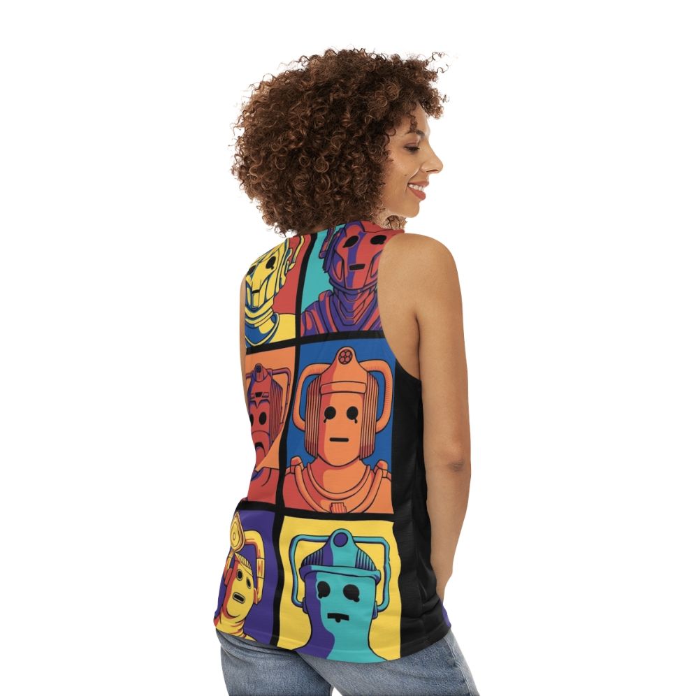 Cyberpunk Evolution Doctor Who Unisex Tank Top - women back