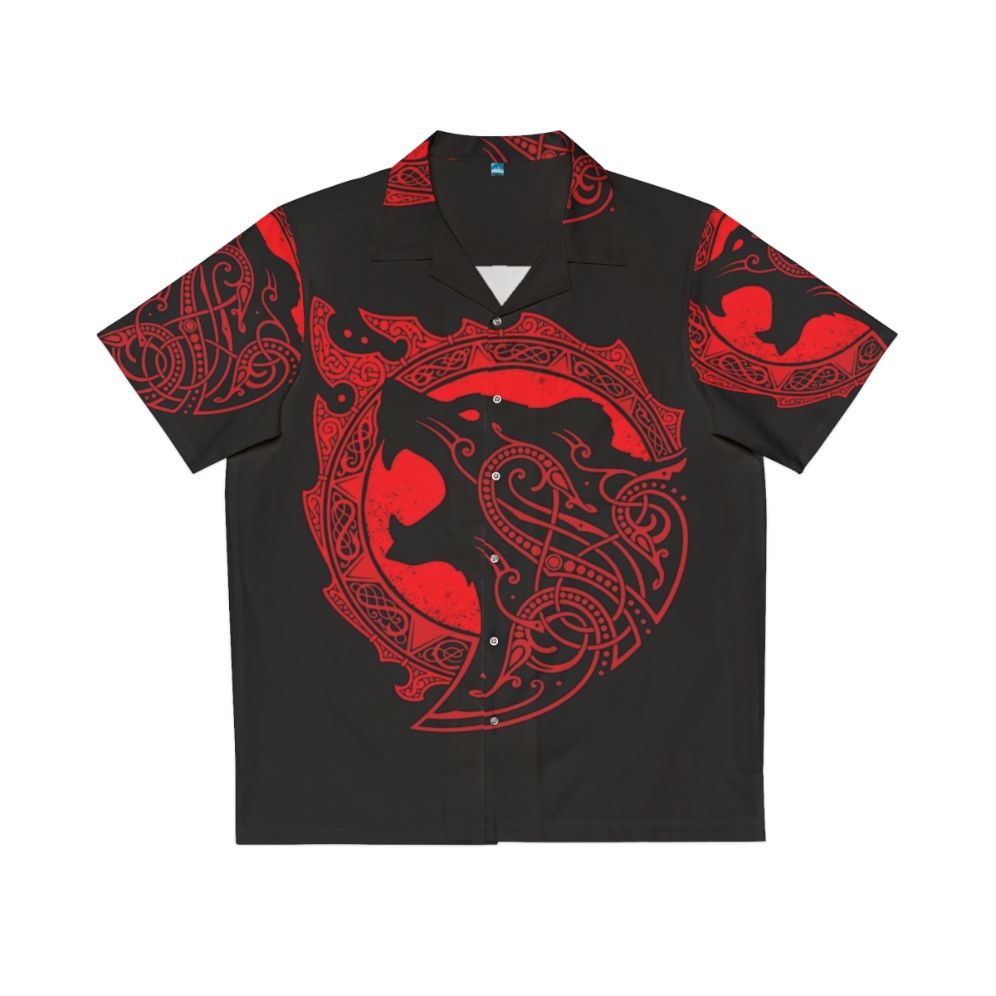 Berserker Rage Hawaiian Shirt with Tribal Flame Print