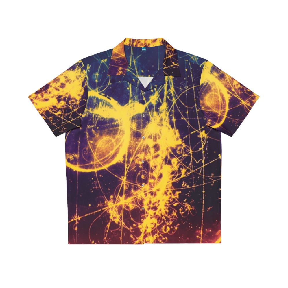 Bubble Chamber Hawaiian Shirt - Particle Physics Inspired Abstract Design