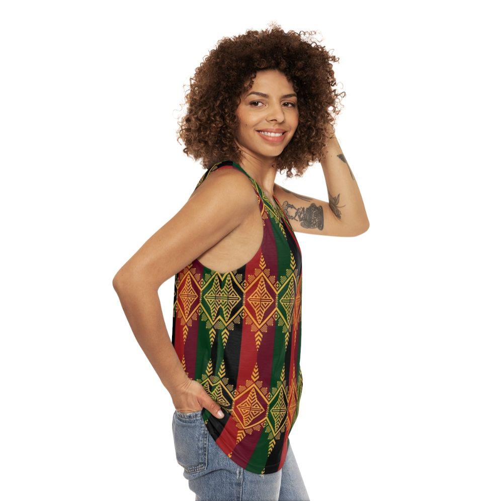 Ethnic Filipino Tribal Inaul Unisex Tank Top - women side