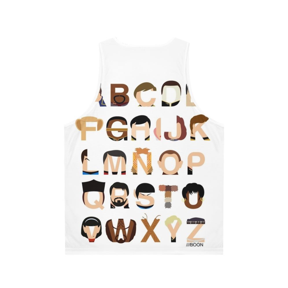 Star Trek Alphabet Unisex Tank Top - Back