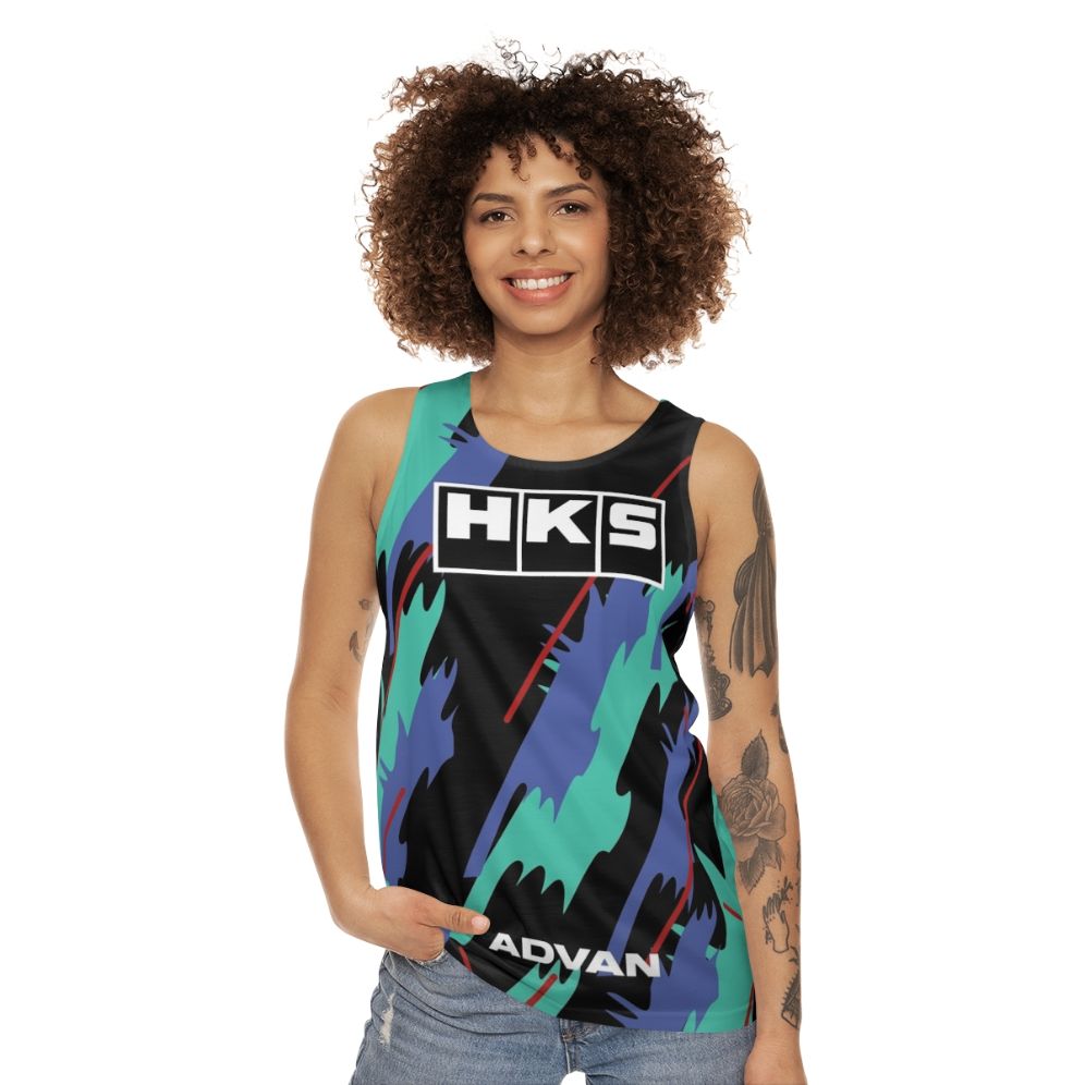 HKS Super Oil Retro Livery Unisex Tank Top - women