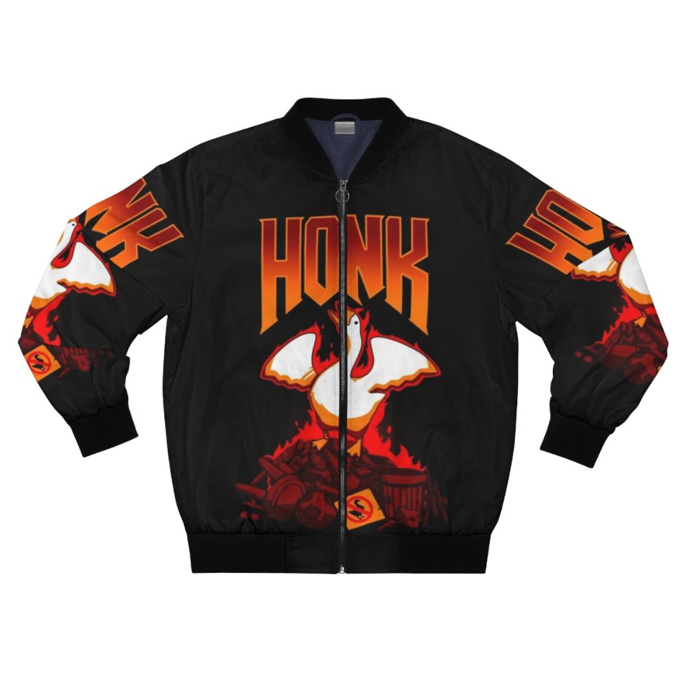 Heavy Metal Goose Bomber Jacket with Gaming and Geek Design