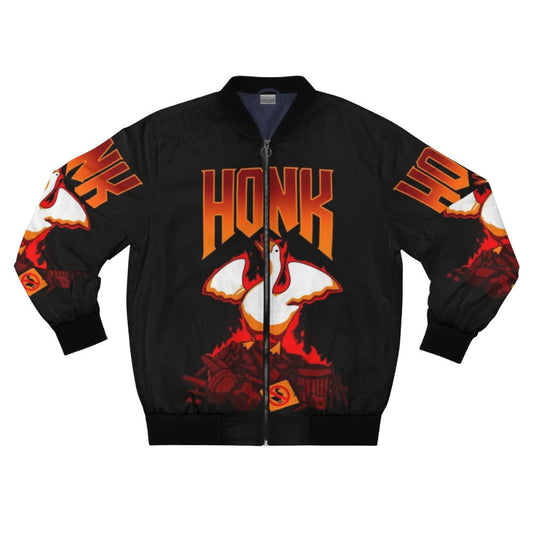 Heavy Metal Goose Bomber Jacket with Gaming and Geek Design