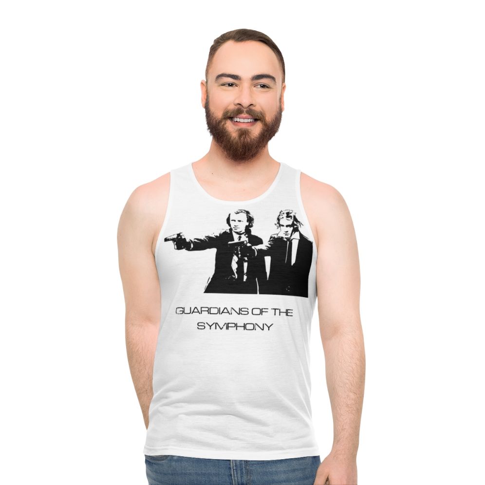 Unisex tank top featuring composers of the symphony orchestra - men