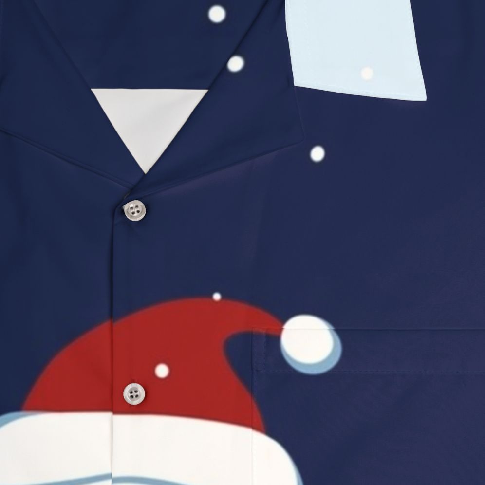 Cute cartoon Christmas ghost Hawaiian shirt - Detail