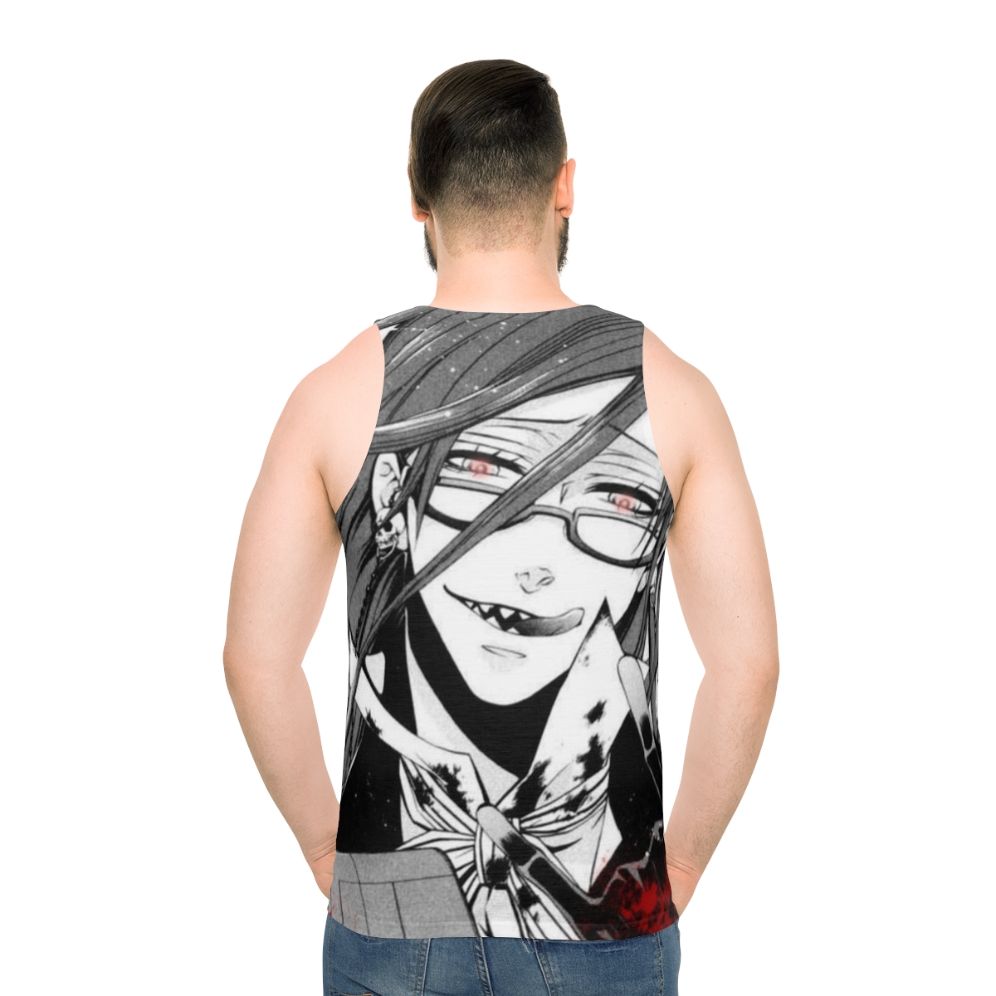 Grell Sutcliff Anime Inspired Unisex Tank Top - men back