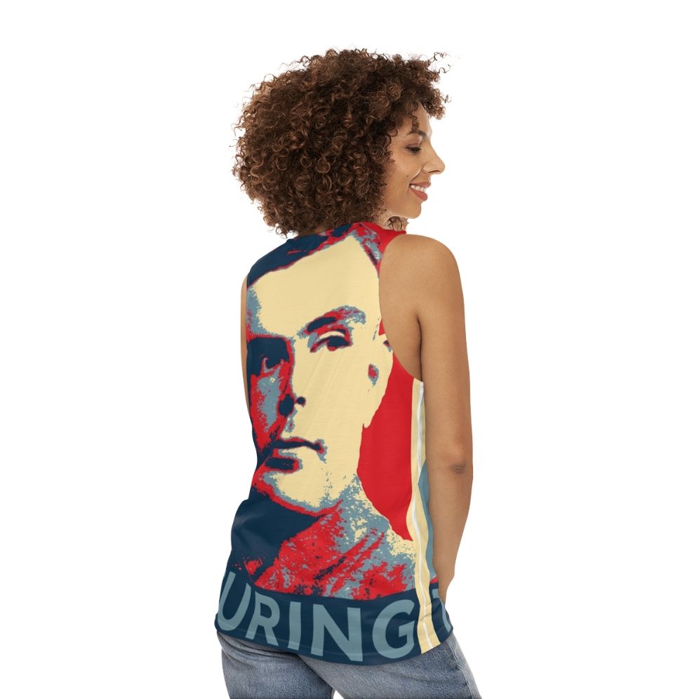 Alan Turing Unisex Tank Top - women back