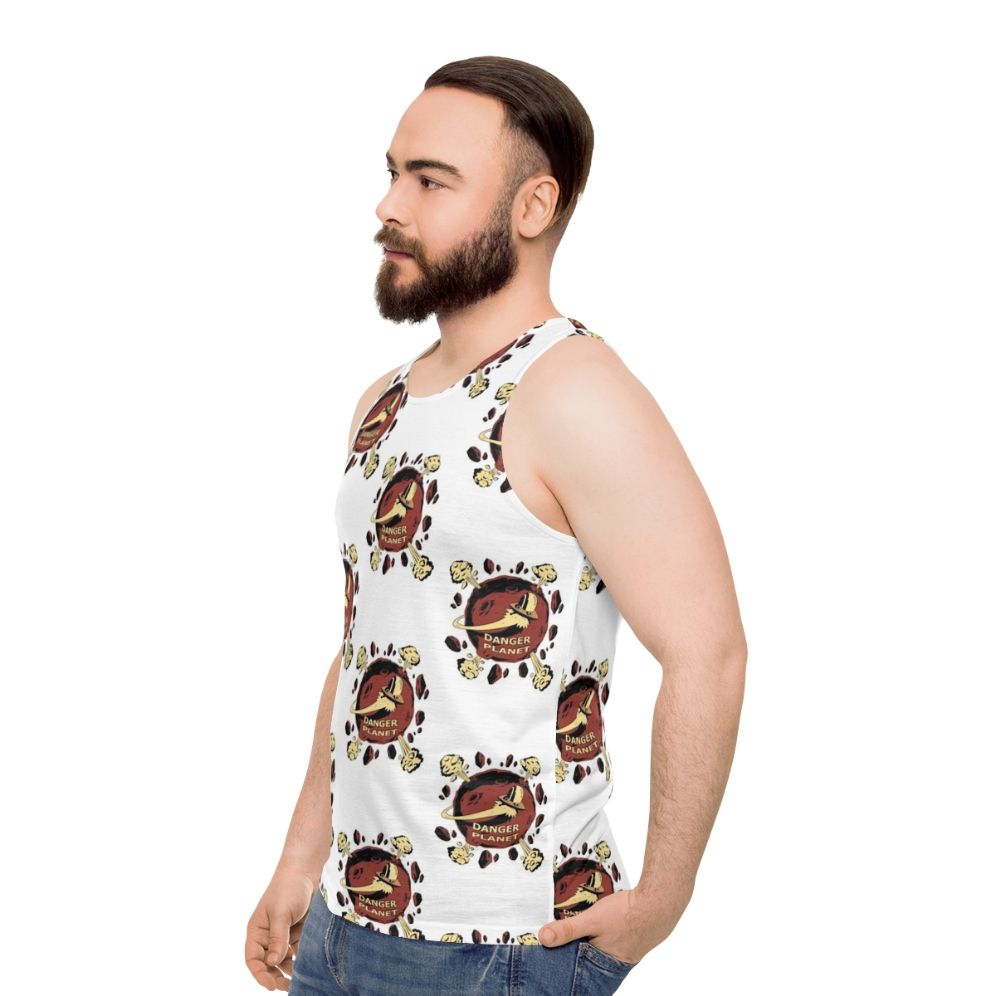 Danger Planet Logo Unisex Tank Top - men side