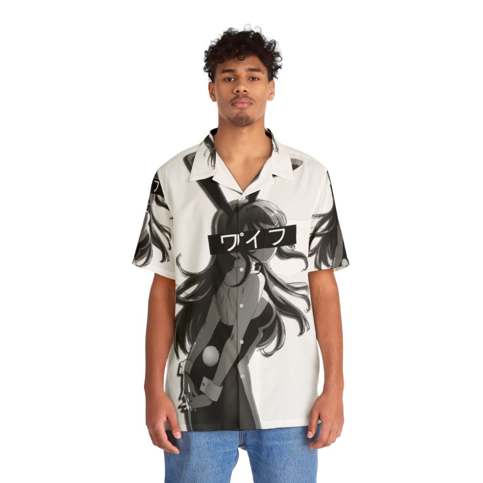 Bunny Girl Senpai Mai Sakurajima Waifu Hawaiian Shirt - People Front