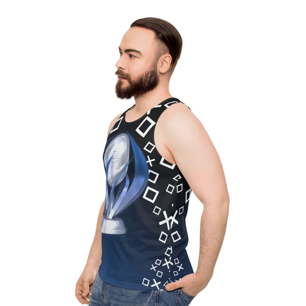 Platinum Trophy Unisex Gaming Tank Top - men side