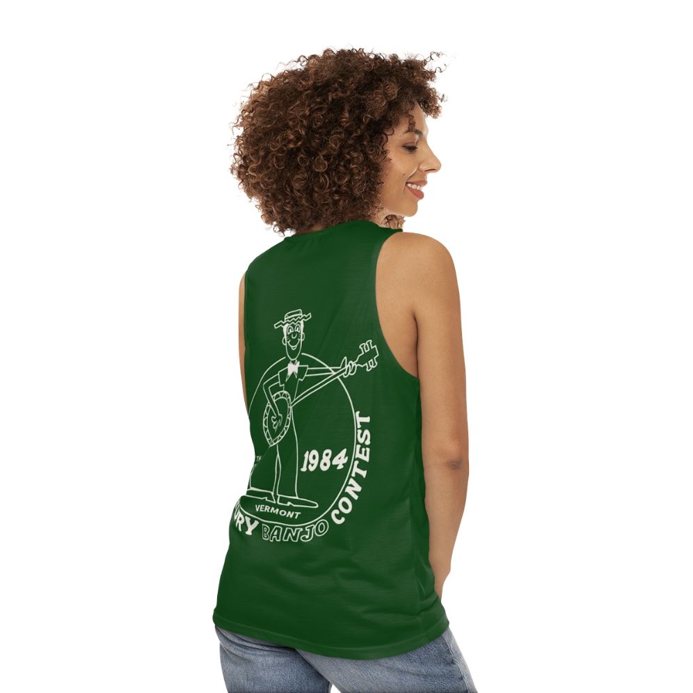 Retro 1984 Craftsbury Banjo Contest Unisex Tank Top - women back