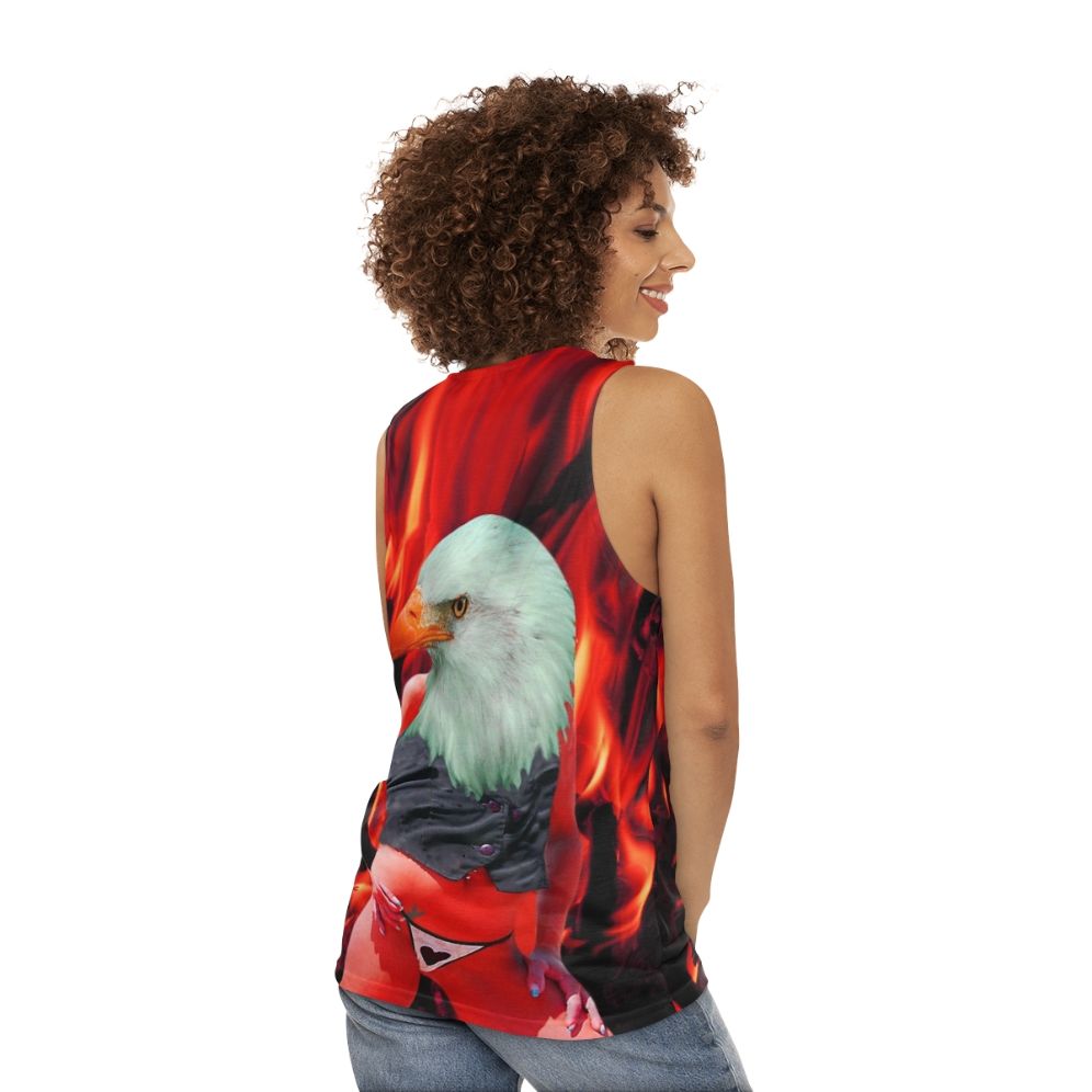 Vibrant phoenix unisex tank top - women back