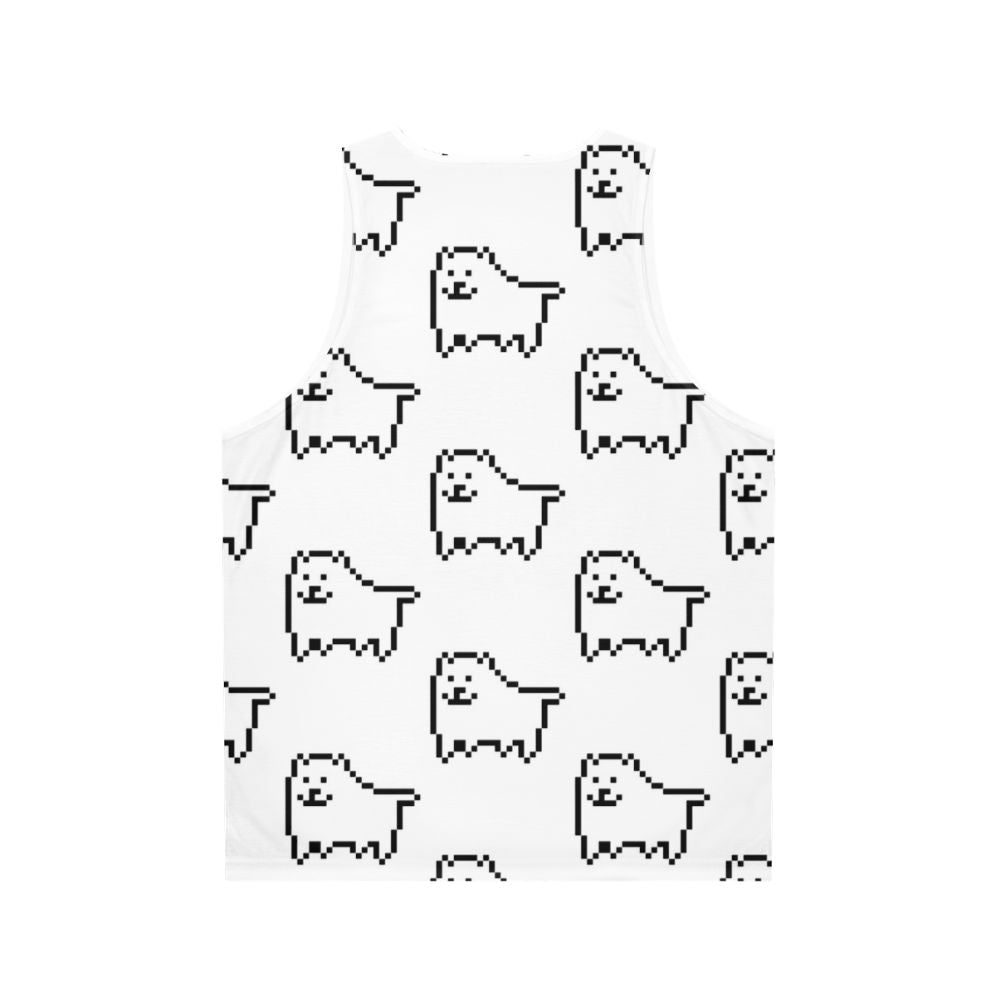 Undertale Unisex Tank Top with Annoying Dog Design - Back