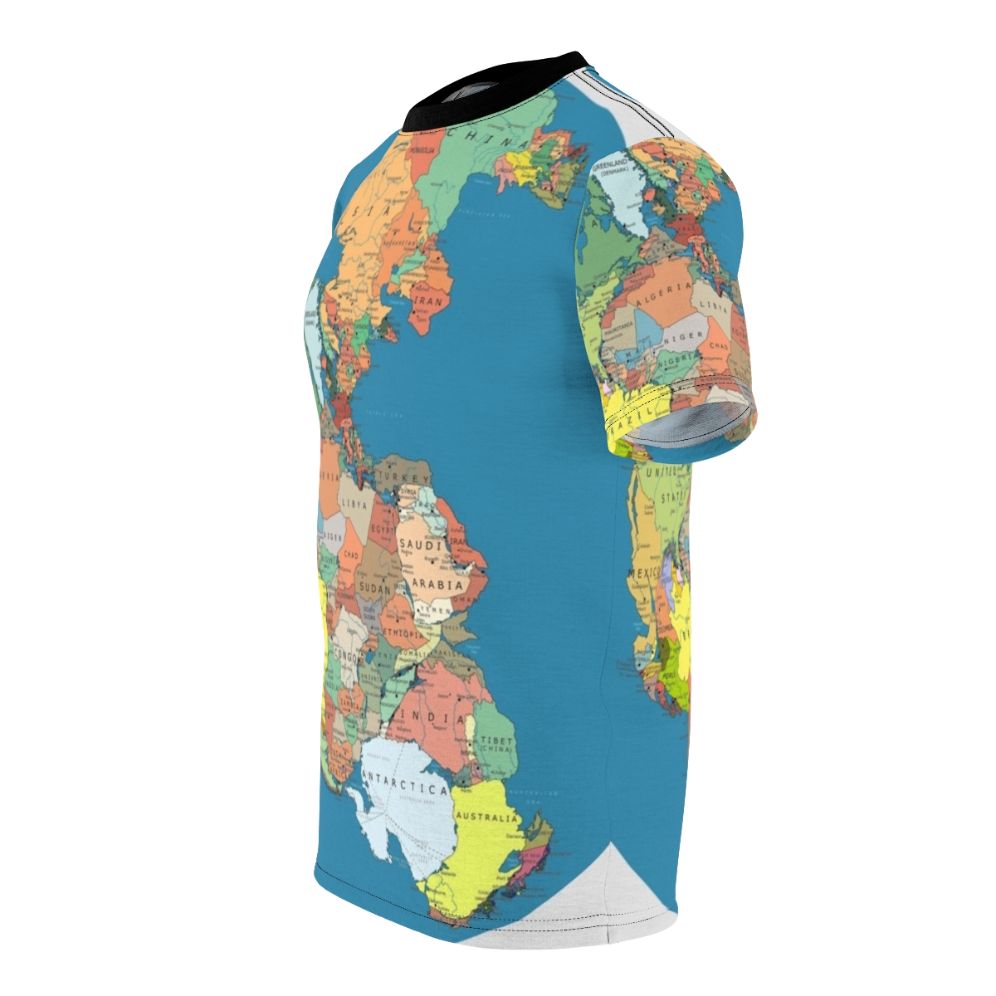 T-shirt design featuring a map of the Pangaea supercontinent - men left