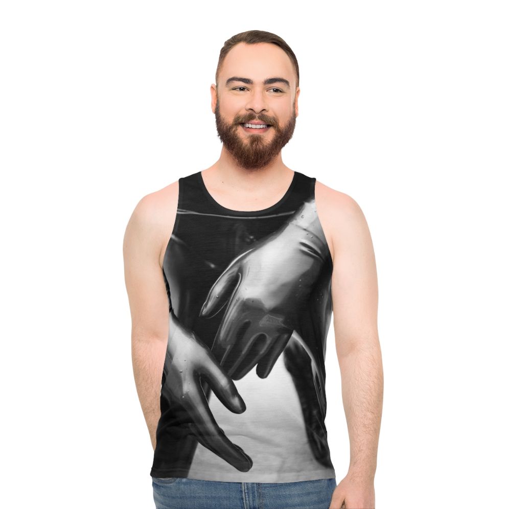 Unisex tank top with latex-inspired design - men