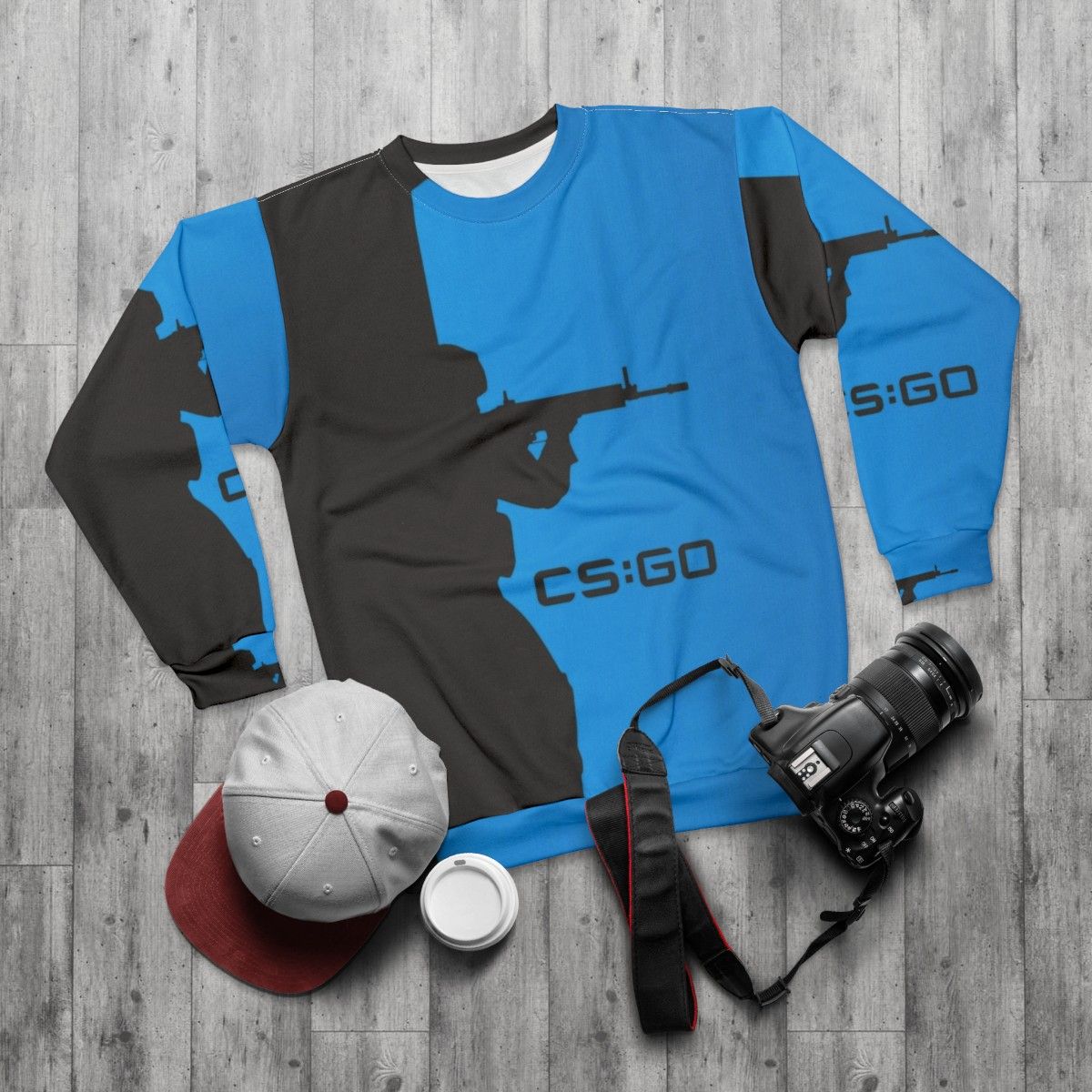 Counter Strike Silhouette Sweatshirt - flat lay