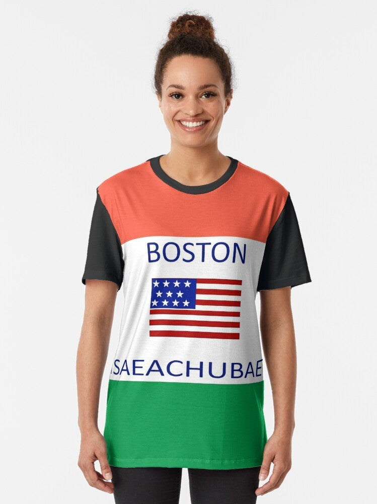 Boston Massachusetts meme graphic design t-shirt - Women