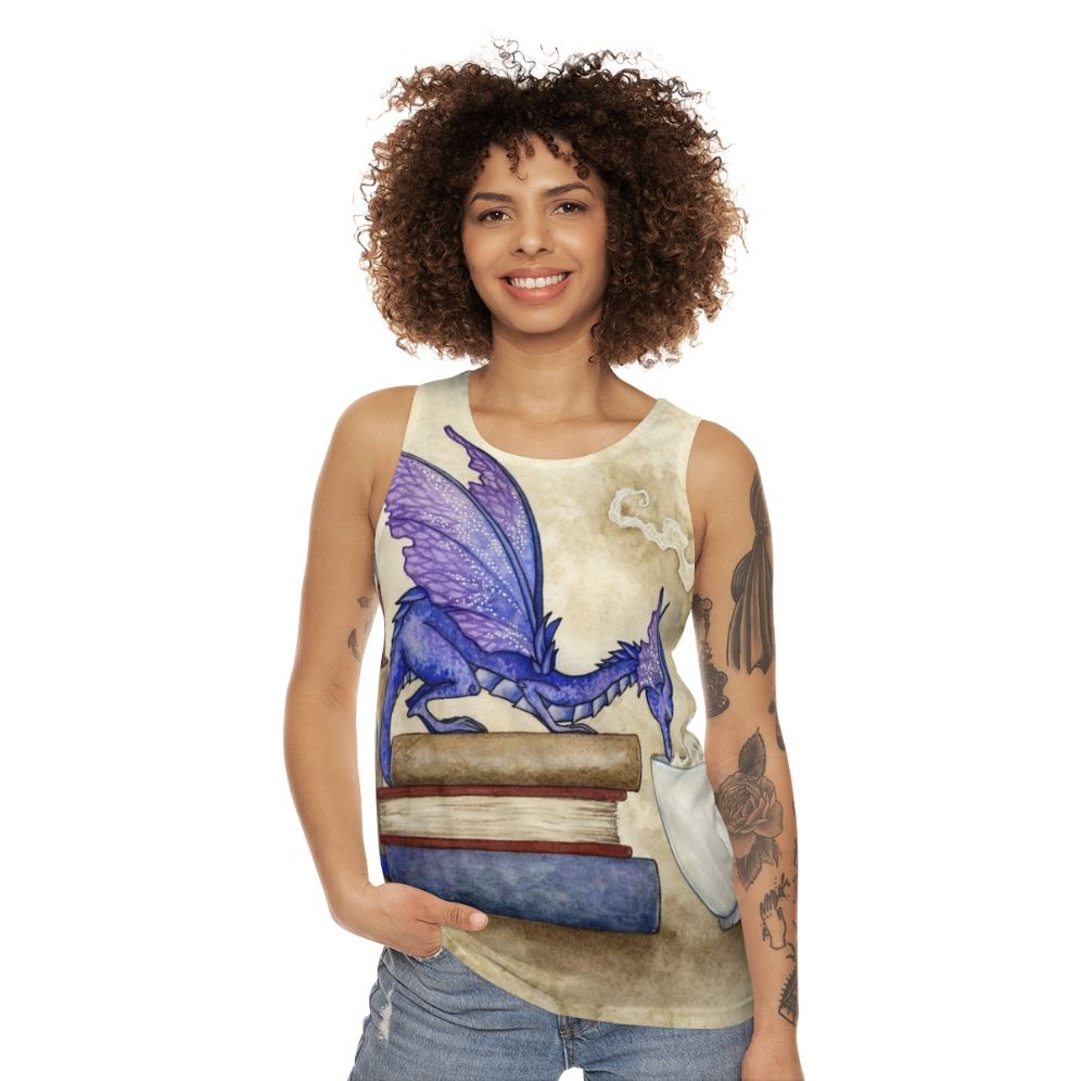 Fantasy dragon unisex tank top - women