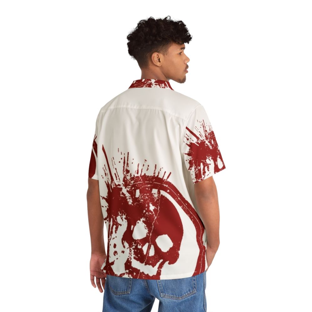 Leon Kuwata Danganronpa Skull Print Hawaiian Shirt - People Back