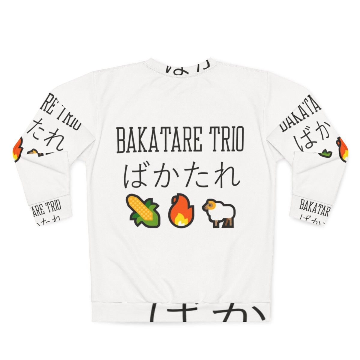 Hololive Bakatare Trio Vtuber Group Sweatshirt - Back