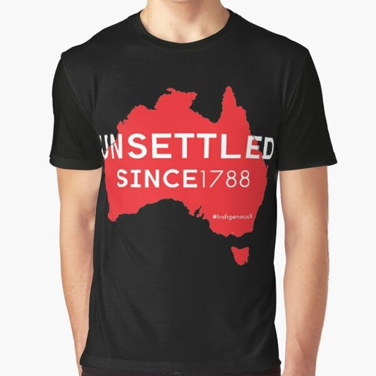 Unsettled Since 1788 Australia Indigenous Graphic T-Shirt in Red