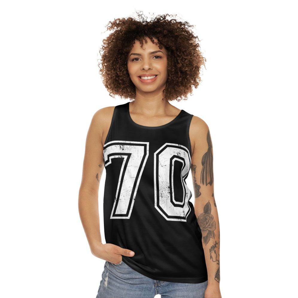 Sports Unisex Number 70 Jersey Tank Top - women