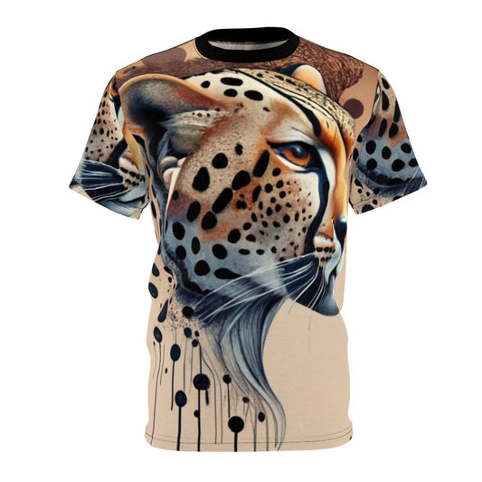 Cheetah print t-shirt featuring a stunning wild cat design