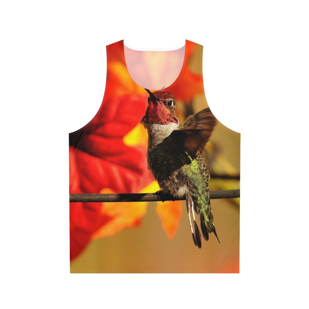 Autumn Hummingbird Unisex Tank Top