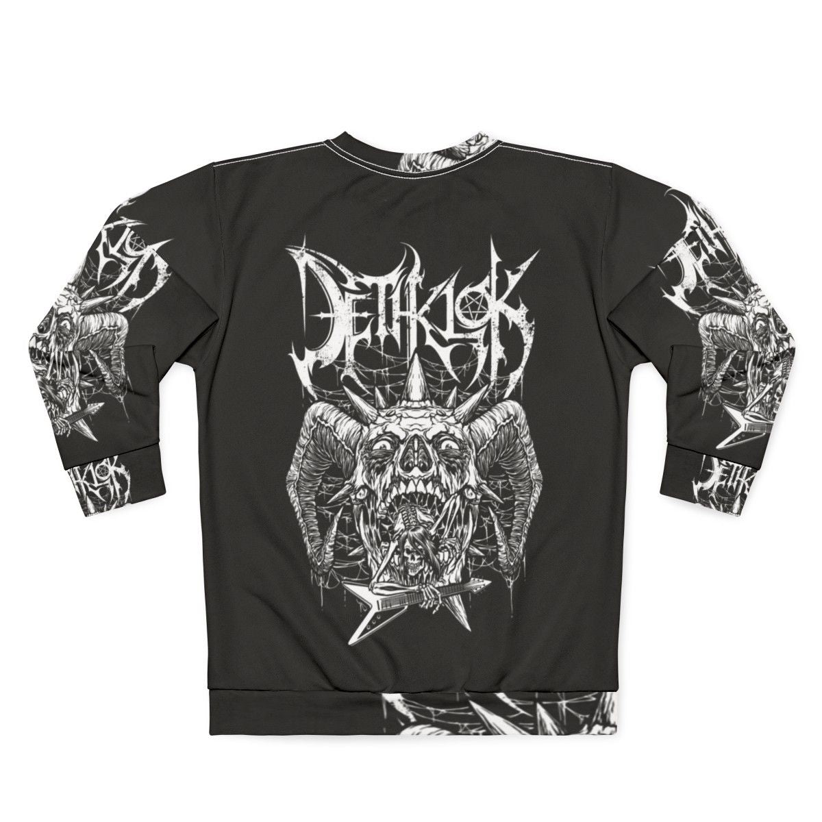 Dethklok Adult Sweatshirt featuring the iconic Dethklok band logo - Back