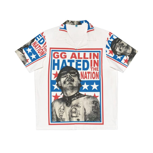 Gg Allin Hated In The Nation Punk Rock Hawaiian Shirt