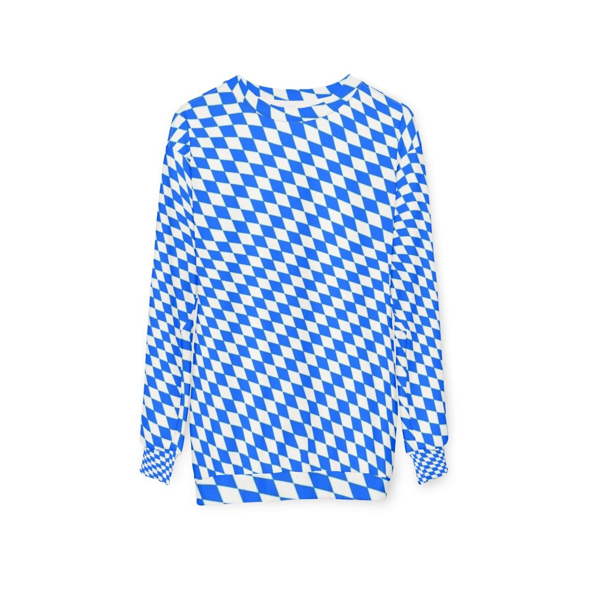 Bavarian Diamond Flag Pattern Sweatshirt - hanging