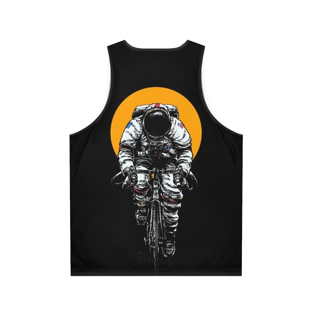 Space-inspired cycling tank top with "Let's Ride Bike" design - Back