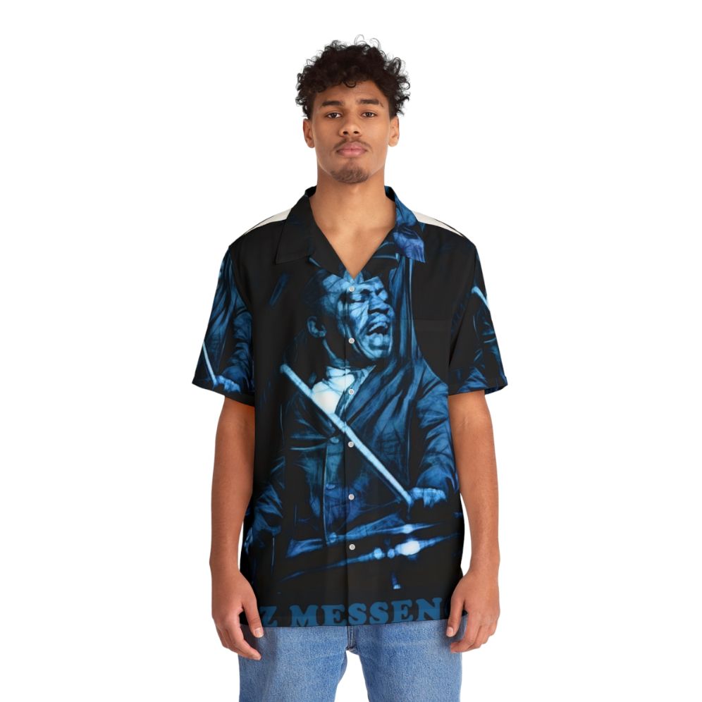 Art Blakey Jazz Messenger Hawaiian Shirt with Blue Note Records Inspired Design - Lifestyle