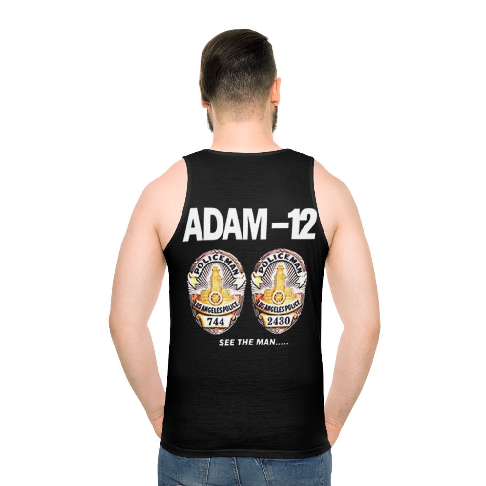 1970s Adam 12 TV Series Unisex Retro Tank Top - men back