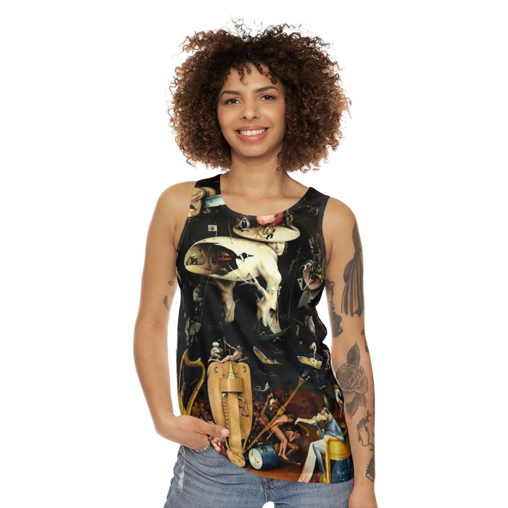 Hieronymus Bosch's "Garden of Earthly Delights" inspired unisex tank top - women