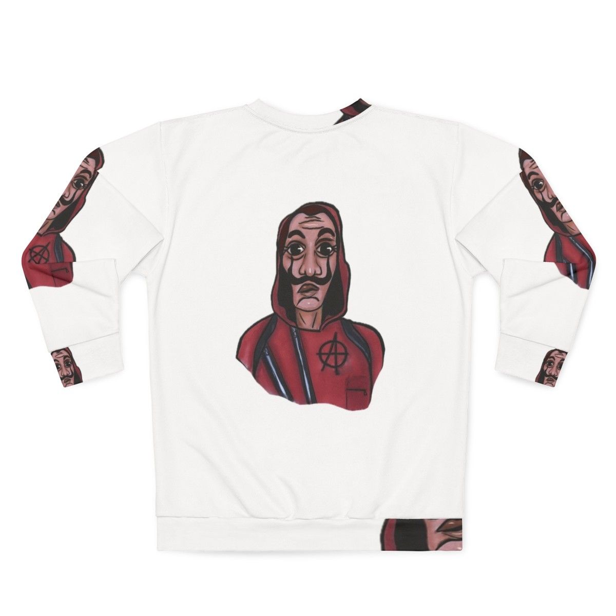 Money Heist Dali Mask Anarchy Suit Sweatshirt - Back