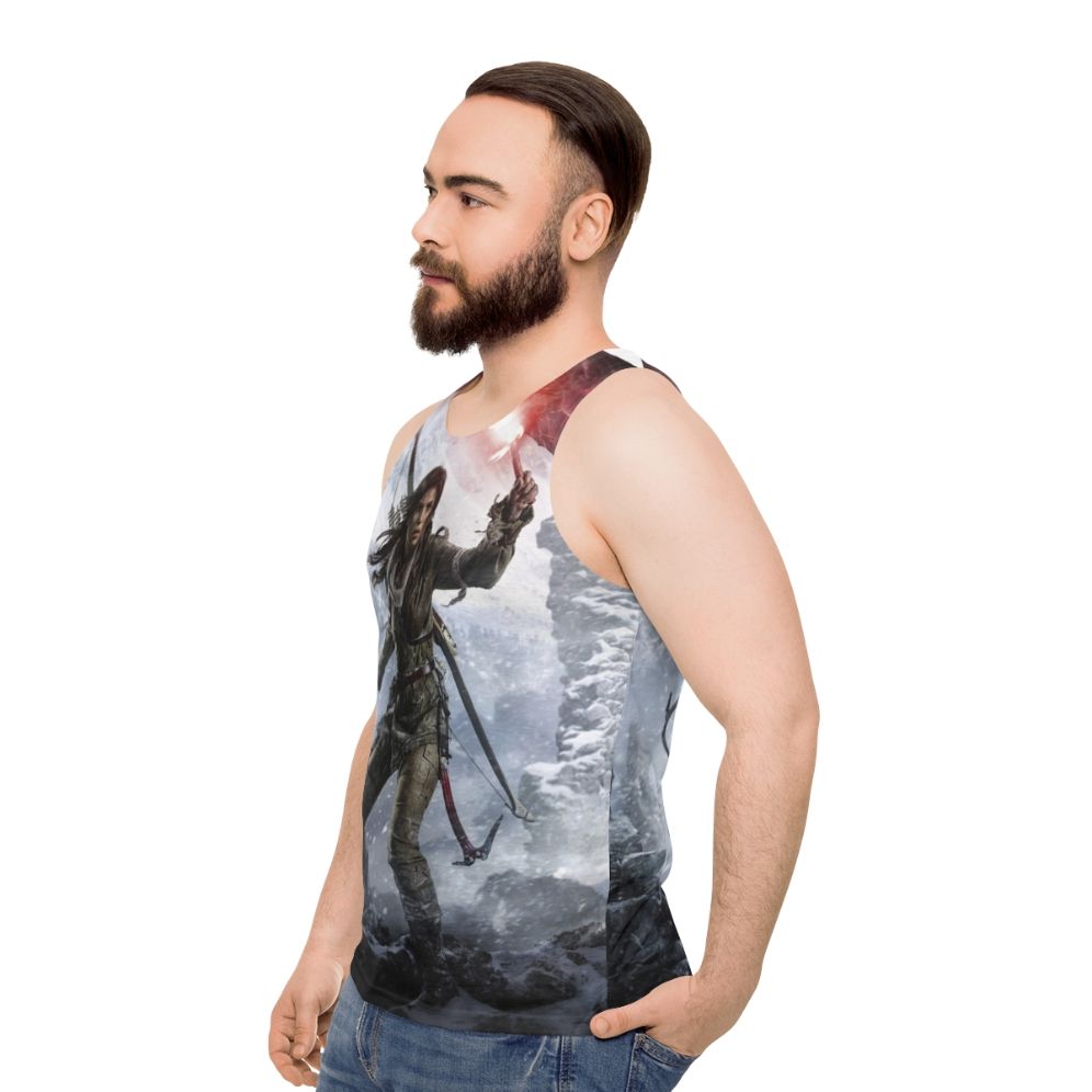 Rise Of The Tomb Raider Unisex Gaming Tank Top - men side