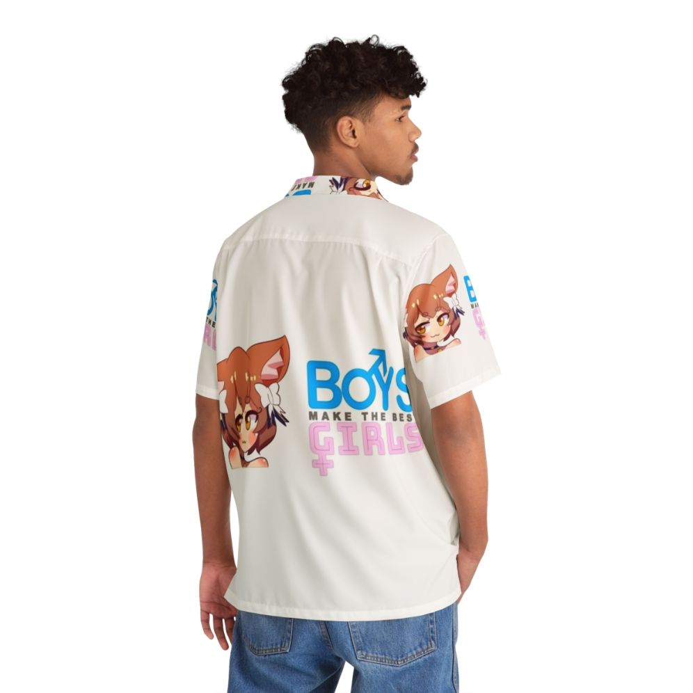 Anime-inspired boys make the best girls Hawaiian shirt for cosplay - People Back