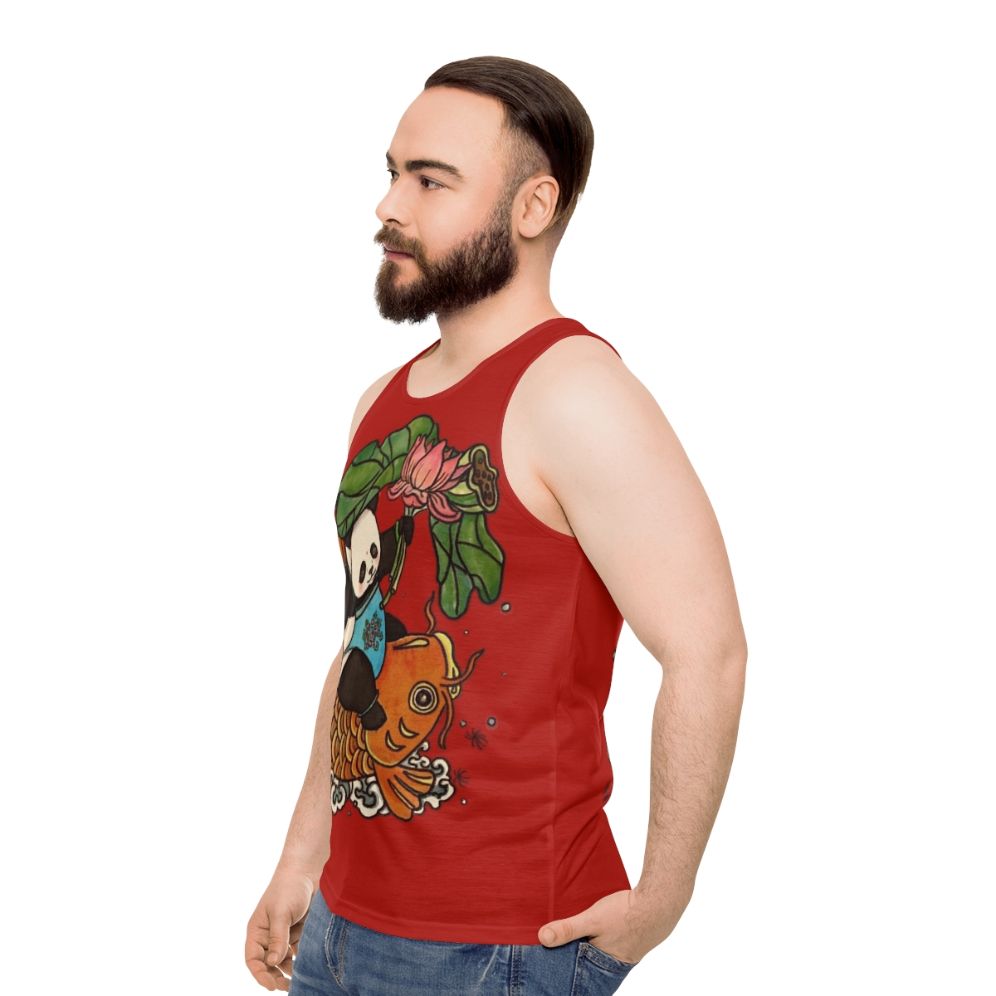 Vintage Chinese New Year Unisex Tank Top - men side