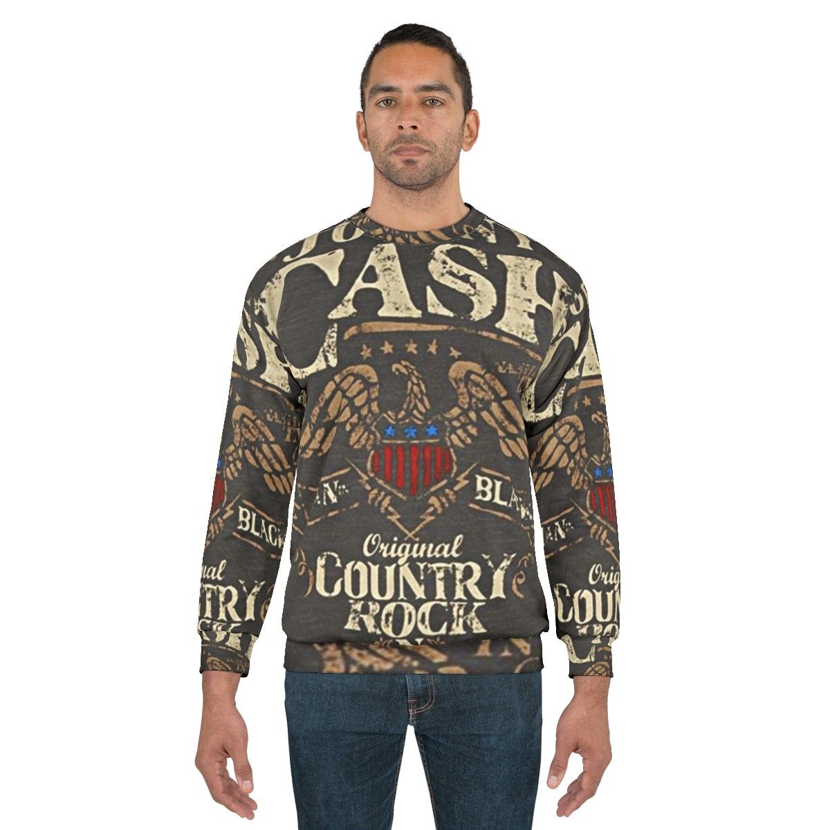 Johnny Cash Country Rock and Roll Retro Sweatshirt - men