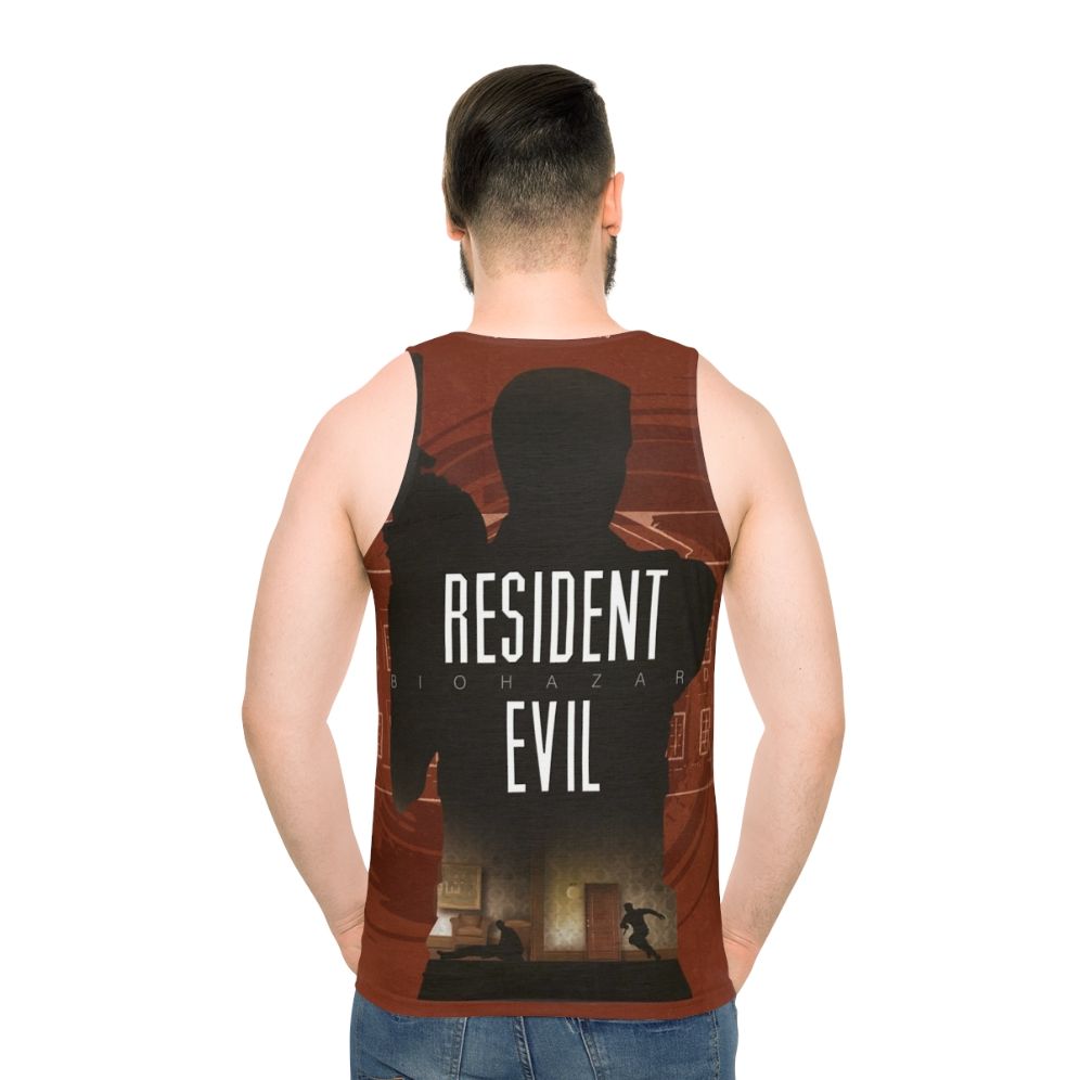 Resident Evil Minimalist Art Unisex Tank Top - men back