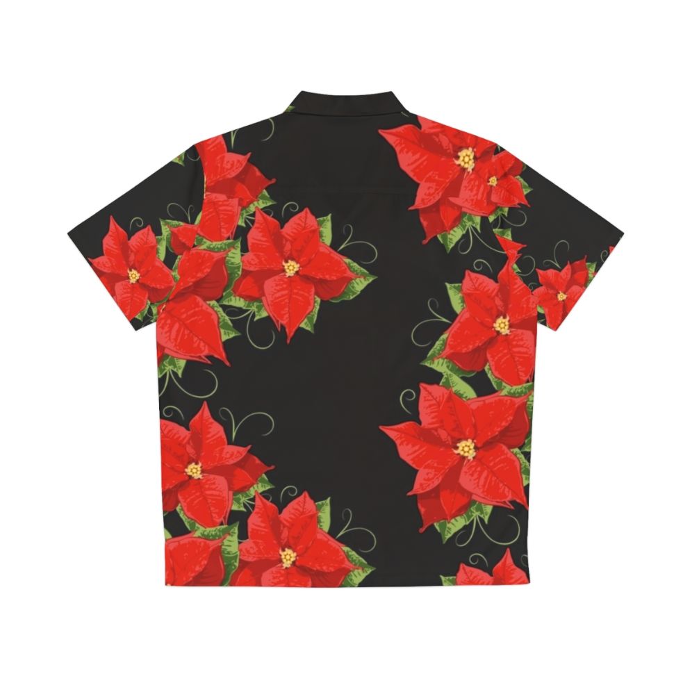 Poinsettia flower Hawaiian Christmas shirt - Back