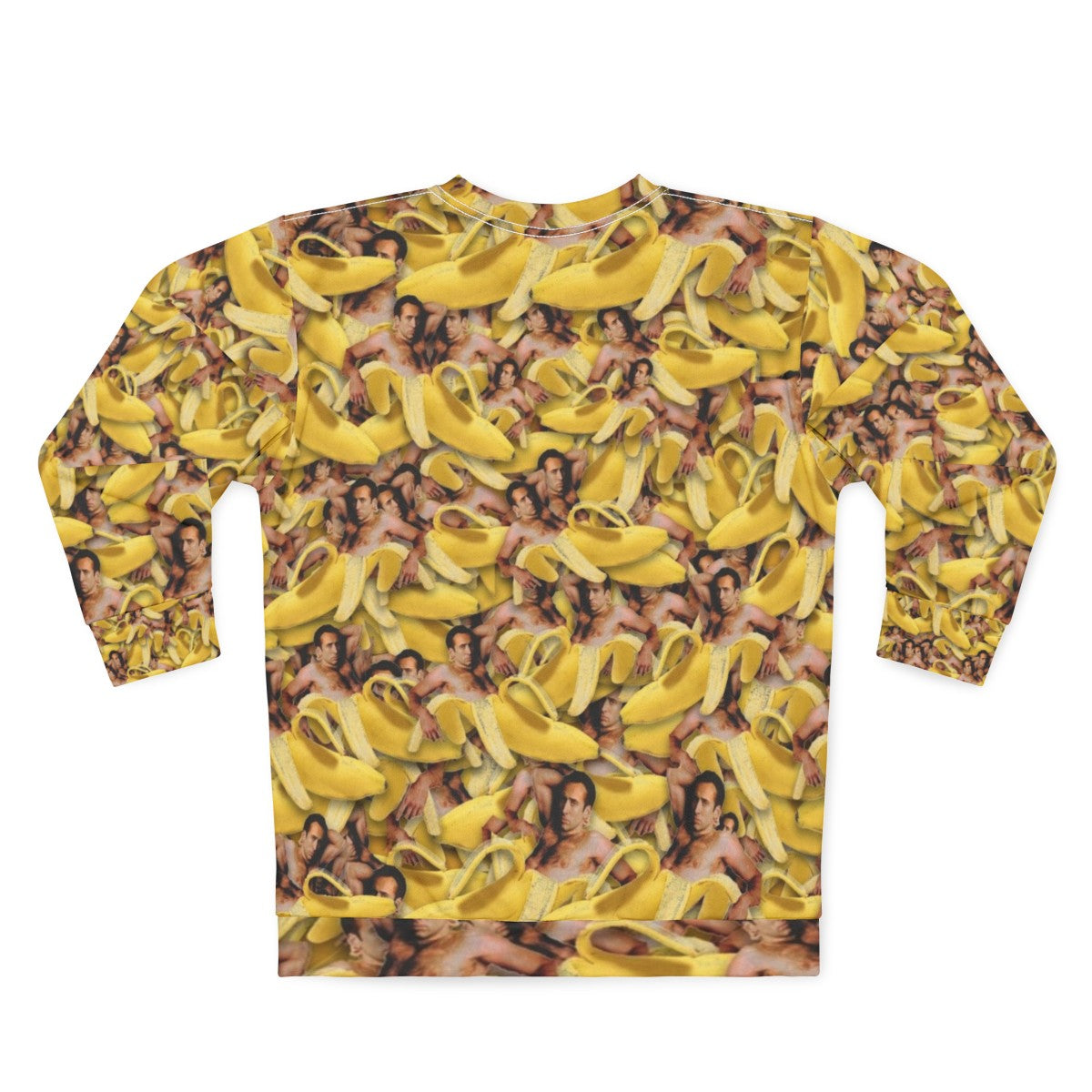 Nicolas Cage Banana Pattern Sweatshirt - Back