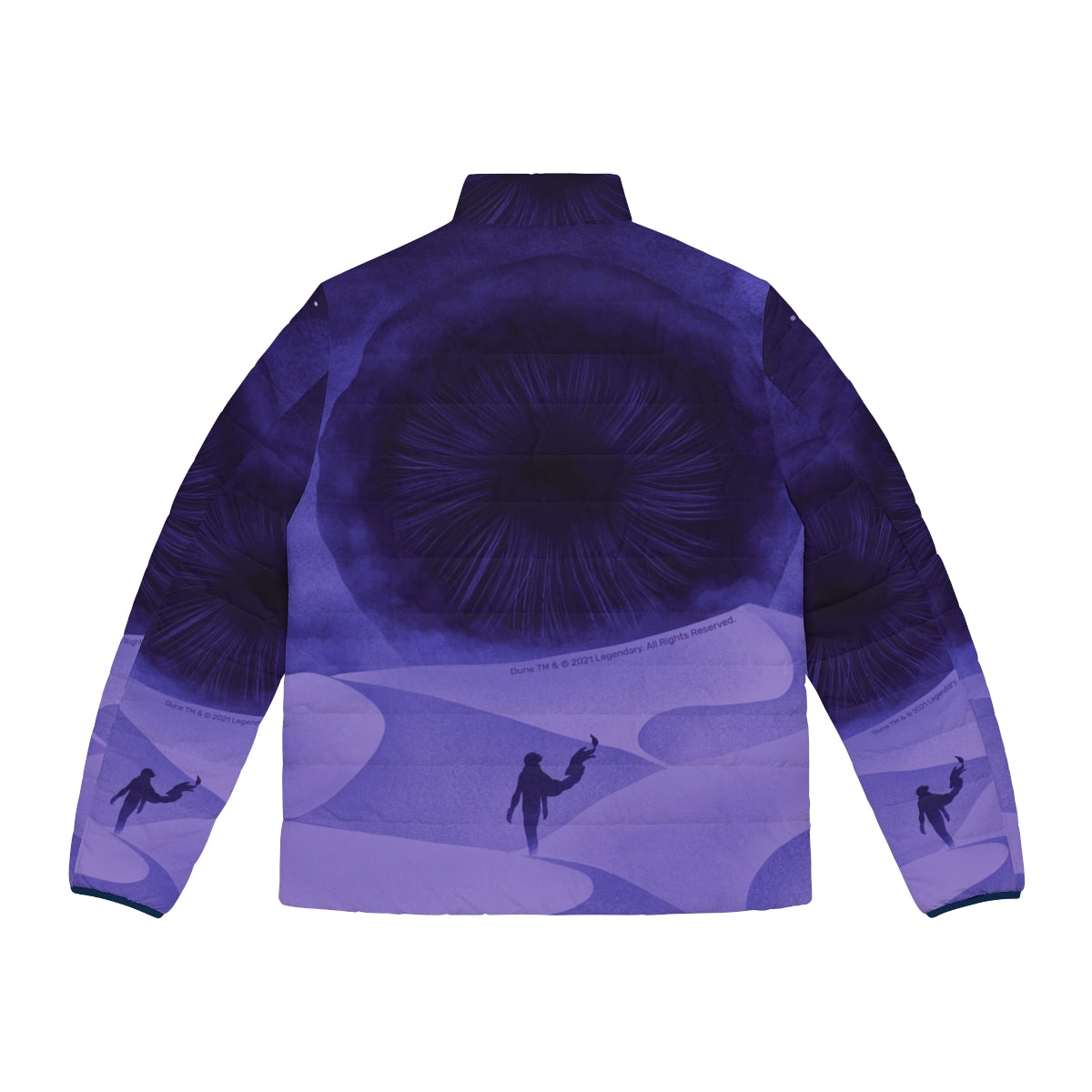 Purple moons puffer jacket inspired by the Dune movie - Back