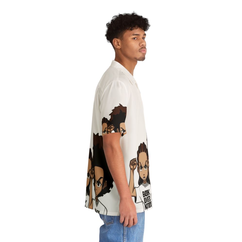 Black Power Fist Hawaiian Shirt featuring Riley and Huey Freeman from The Boondocks - People Pight