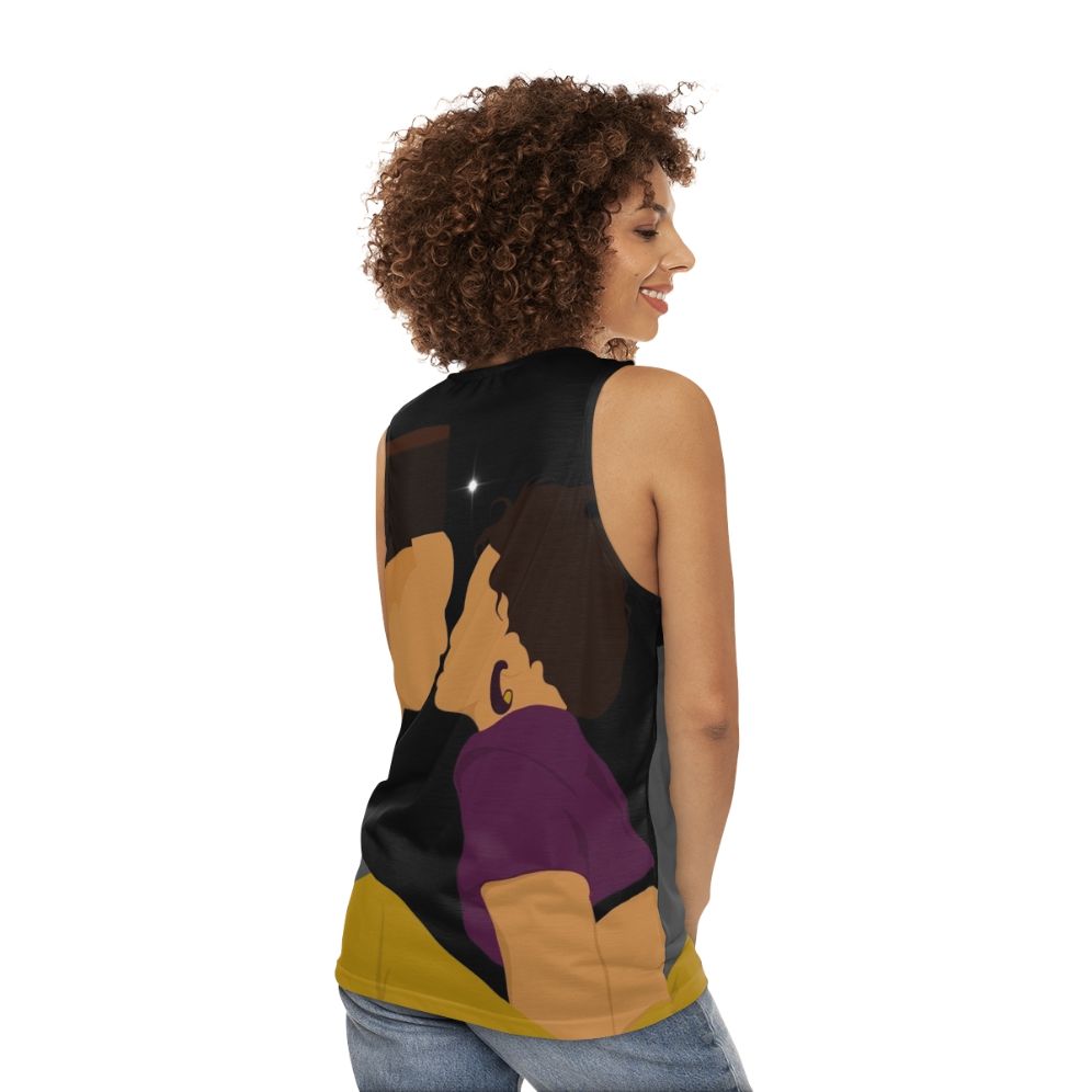 90s fashion unisex tank top with House Party and Eddie Murphy theme - women back