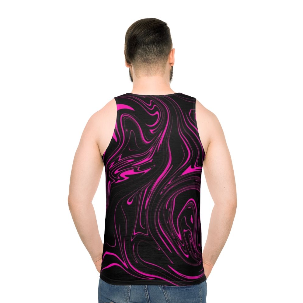 Galaxy swirl unisex tank top - men back